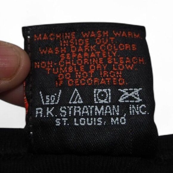 Harley Davidson Vintage Y2K Square Neck Lace Detail Top Black / Red Women's S - Picture 6 of 7